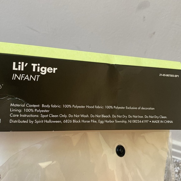 BABY TIGER "LIL' TIGER" PLUSH JUMPSUIT AND HOOD COSTUME SIZE 0-6 MONTHS 🌟NWT🌟 - Picture 9 of 11